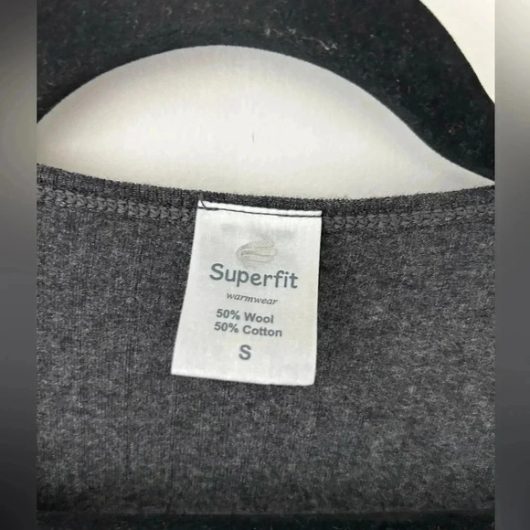 SUPERFIT MERINO ribbed grey TOP, wool cotton NATURAL - Picture 3 of 7